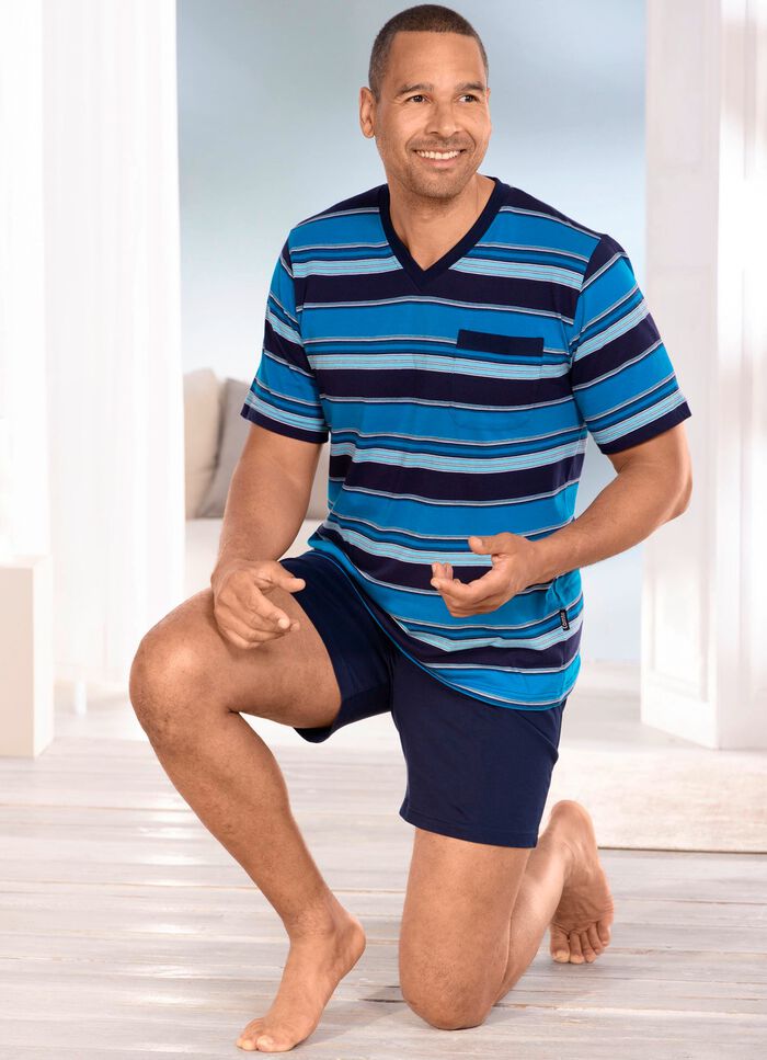 Zweierpack Shortys mit V-Ausschnitt und Brusttasche 