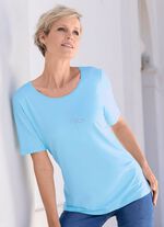 Shirt mit Strasszier BLEU
