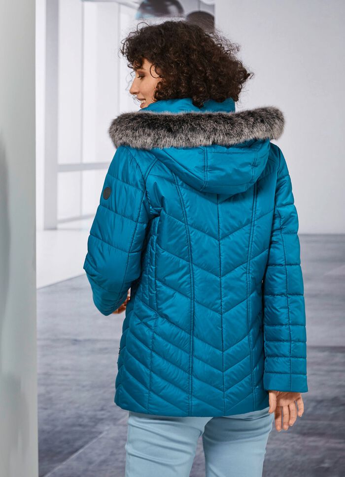 Jacke mit abnehmbarer Kapuze PETROL