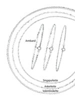 Elegantes 6-teiliges Schmuck-Set aus Silber 