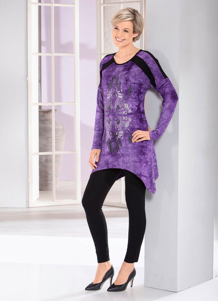 Longshirt in aktueller Batik-Optik in 2 Farben 