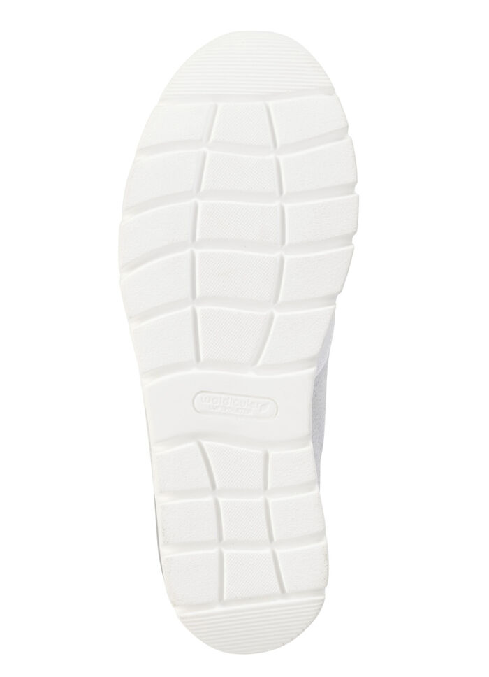 Waldl&auml;ufer Schn&uuml;r-Sneaker mit Metallic-Pr&auml;gung WEISS-EISGRAU-FLIEDER