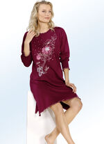 Nachthemd mit Rundhals und langen &Auml;rmeln BORDEAUX