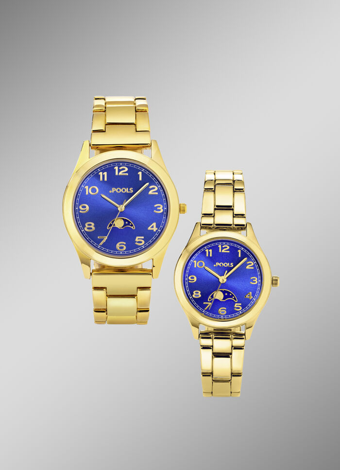 Quartz-Partneruhr von Pools mit Mondphasen 