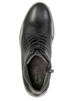 ELENA EDEN, trendige Damen-Stiefeletten, Weite G, mit herausnehmbarem Fußbett SCHWARZ-BRAUN