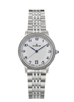 Dugena-Quartz-Damenuhr mit Edelstahlbandgehäuse 