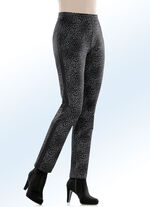 Hose in aktueller Leo-Dessinierung GRAU-SCHWARZ