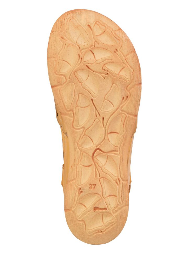 Gemini Sandale aus schattiertem Nappaleder mit Pr&auml;gung GELB