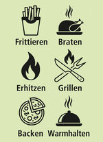 Digitale Heißluftfritteuse mit LED-Touch-Display 