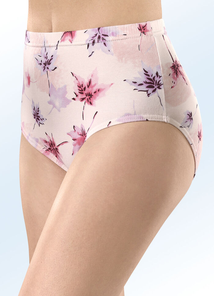 Fünferpack Slips mit hübschem Druckdessin 