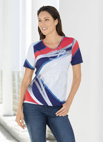 Shirt mit silberfarbenem Glanzdruck 