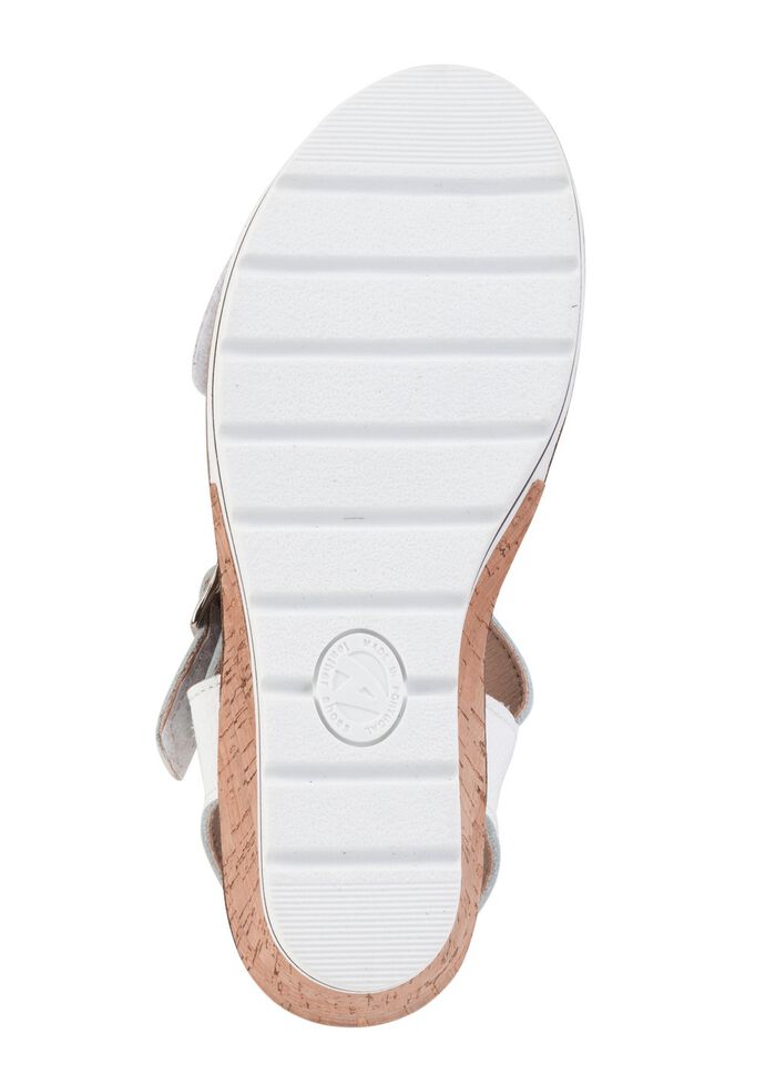 ELENA EDEN, bequeme Damen-Sandaletten, Weite H, mit herausnehmbarem Fu&szlig;bett WEISS