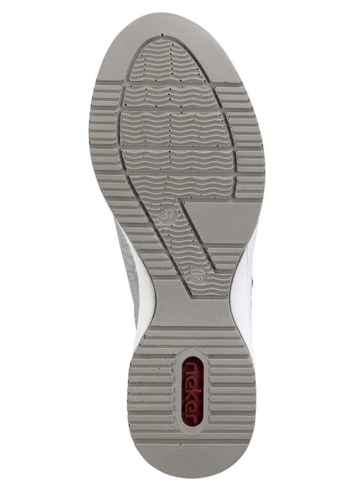 Rieker Schnür-Sneaker aus bedrucktem Synthetikmaterial HELLBLAU-SILBER