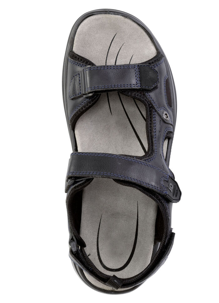 GINO GALANTE Trekking-Sandale aus Nappaleder und Textilmaterial DUNKELBLAU-SCHWARZ