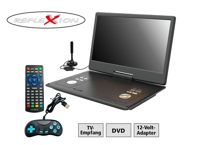 Reflexion DVD 1424 portabler DVD-Spieler mit TV und Spielen 