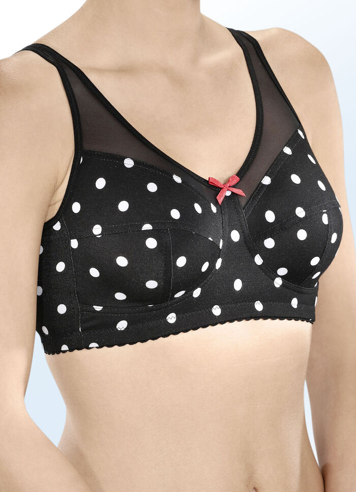 Schwarzer BH mit wei&szlig;em Punktedessin 