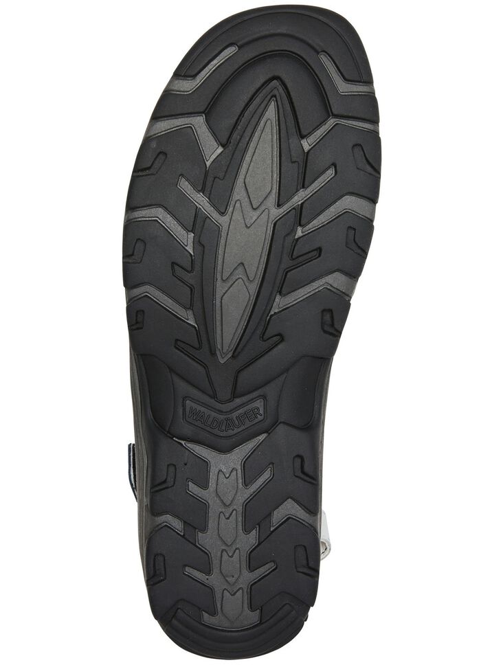 Waldl&auml;ufer, sportliche Damen-Sandalen, Weite H, mit herausnehmbarem Fu&szlig;bett WEISS-BLAU-ROT