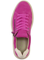 ELENA EDEN Schn&uuml;rschuh mit Velour-Besatz PINK-BEIGE