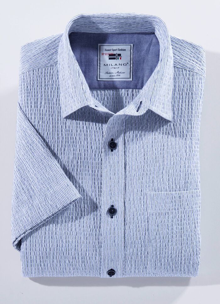 Seersucker Hemd von "Milano Italy" in 3 Farben 