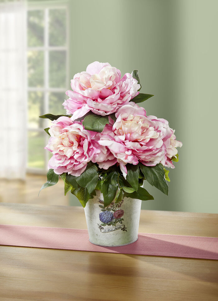 Rosen im Metall-Topf 