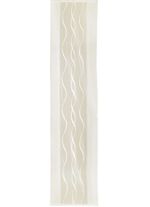 Schiebegardine mit dezenten Wellen-Dessin und Klettschiene CHAMPAGNER