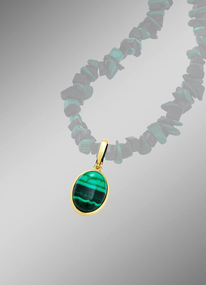 Anh&auml;nger mit echt Malachit 