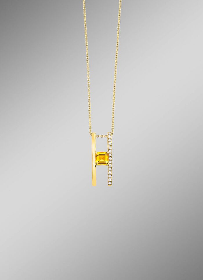 Edler Anh&auml;nger mit Citrin und Brillanten 