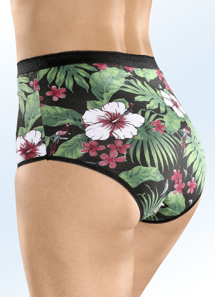 F&uuml;nferpack Slips mit Dschungeldessin 