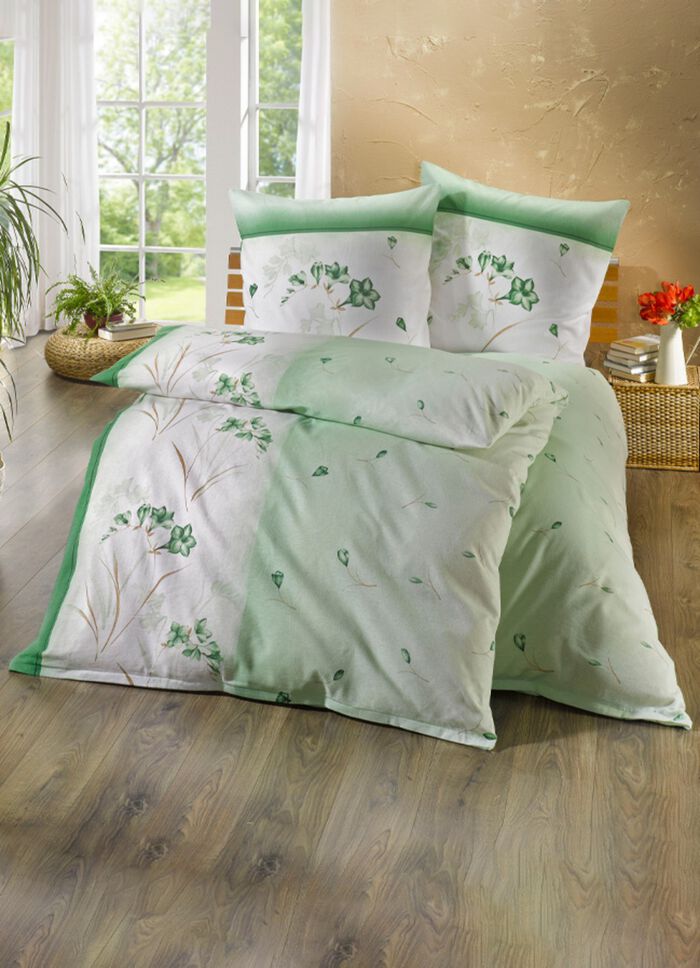 B&uuml;gelleichte DOBNIG Bettw&auml;sche-Garnitur mit Rei&szlig;verschluss 