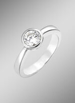 Zauberhafter Damenring mit synth. Zirkonia 