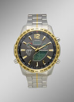 Funk-Solar-Herrenuhr mit Edelstahlbandgehäuse 