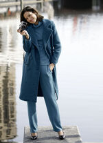 Wollmantel in 2-reihiger Optik 