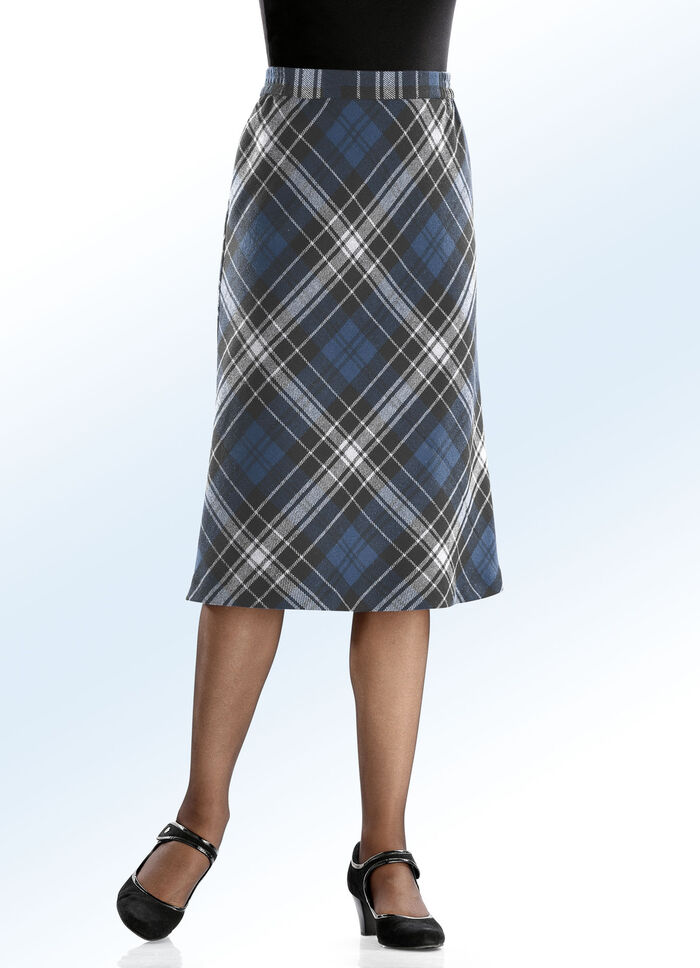 Rock in schicker A-Linie BLAU-GRAFIT