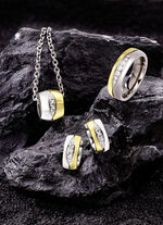 Anh&auml;nger in Bicolor mit synth. Zirkonia 