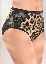 Laurina Dreierpack Slips mit Raubtierdessin 