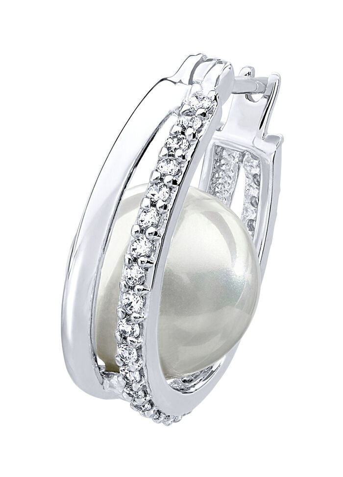 Creolen mit echt Muschelkernperle 