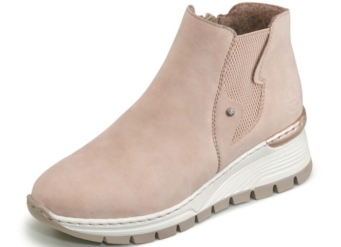 Rieker Stiefelette aus weichem Nubukmaterial BEIGE