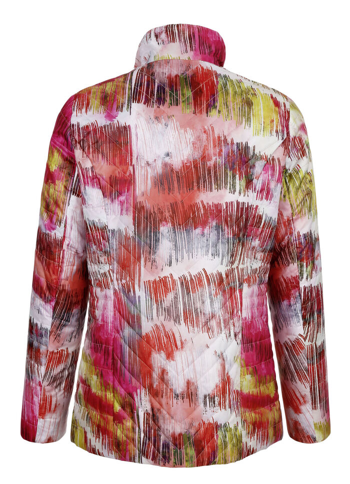 Steppjacke im mehrfarbigen Grafikdruck 