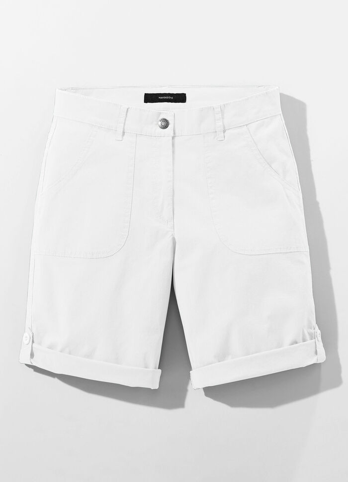 Bermudas mit Zierriegel WEISS