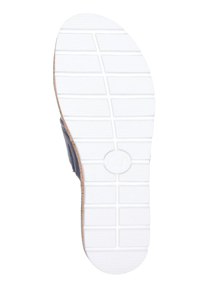 ELENA EDEN, bequeme Damen-Pantoletten, Weite G, mit herausnehmbarem Fu&szlig;bett BLAU-WEISS-ROT