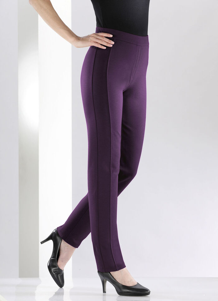 Hose mit figurgünstiger Teilungsnaht BROMBEER