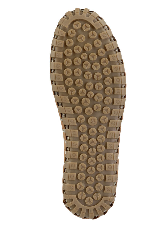 ELENA EDEN Slipper aus weichem Nappaleder mit Prägung COGNAC