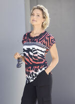 Shirt mit Kontrast-Schriftzug 