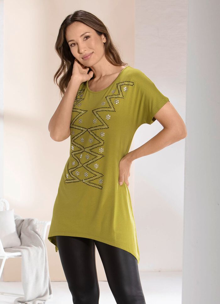 Longshirt mit &uuml;berschnittener Schulterpartie 