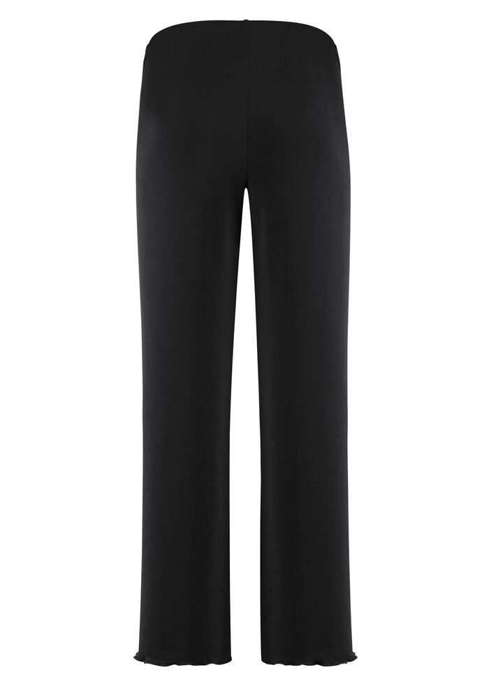 Weich flie&szlig;ende, 7/8-lange Hose SCHWARZ