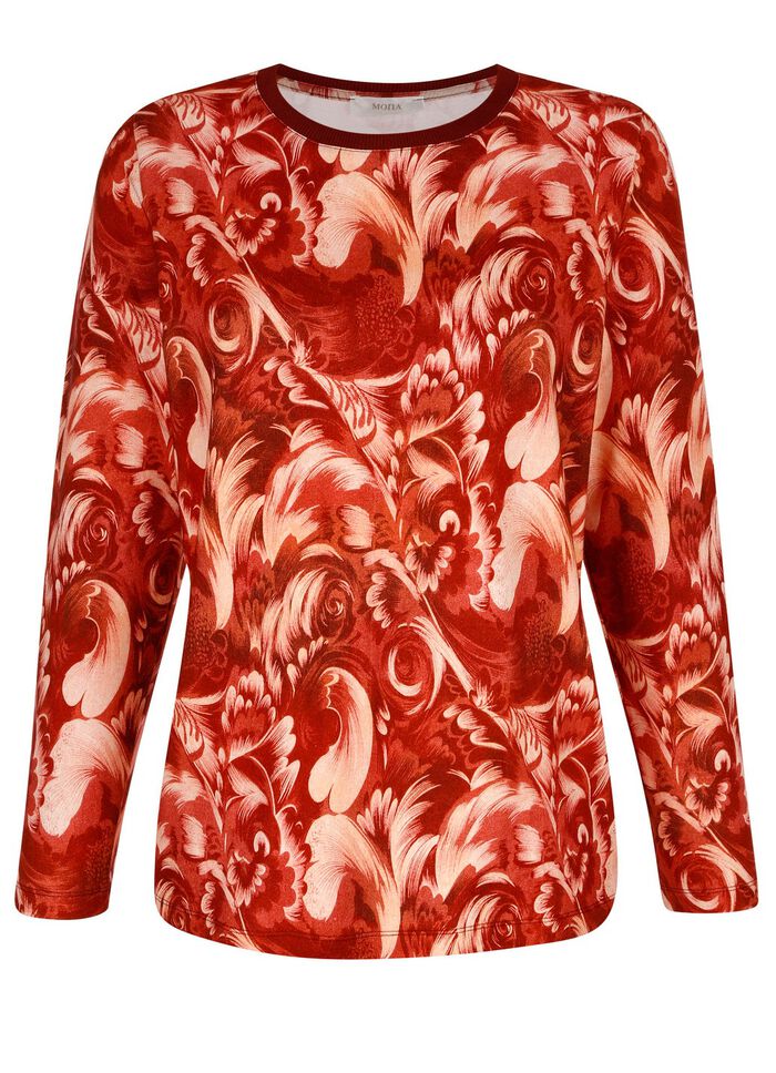 Sweatshirt mit Bündchen-Abschluss am Halsausschnitt 