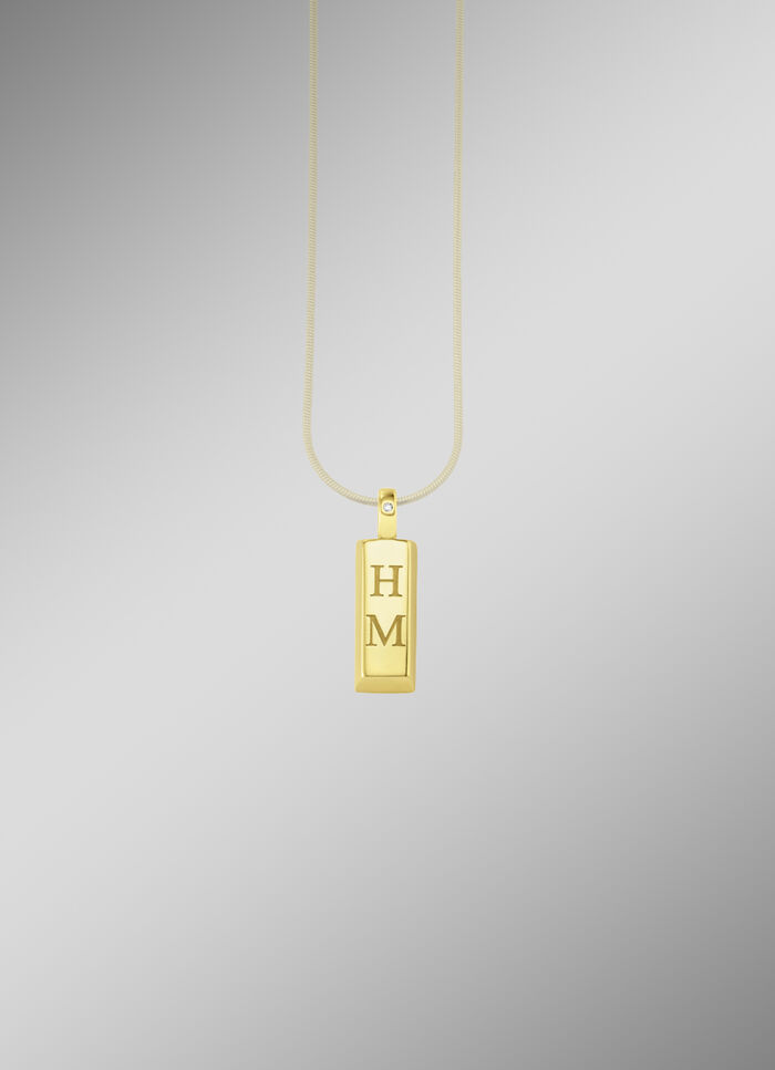 Gravurfähiger Goldbarren-Anhänger 