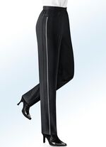 Hose mit kontrasfarbener Zierpaspel 