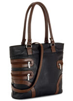 Laurina Tasche aus Rind-Nappaleder SCHWARZ-BRAUN