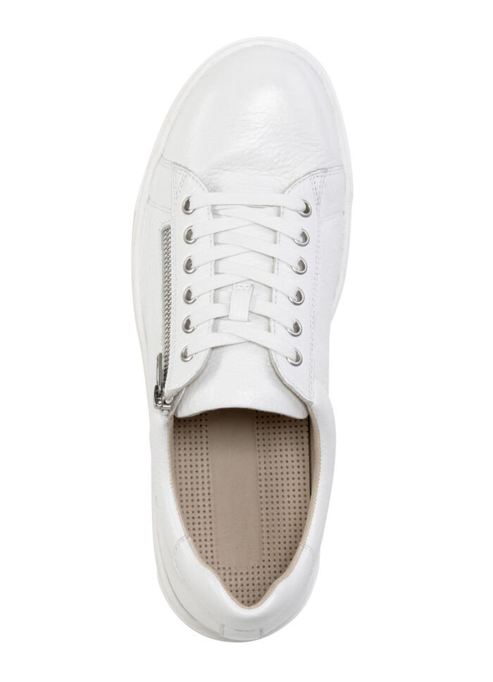 GINO GALANTE, klassische Herren-Sneaker, mit herausnehmbarem Fußbett WEISS